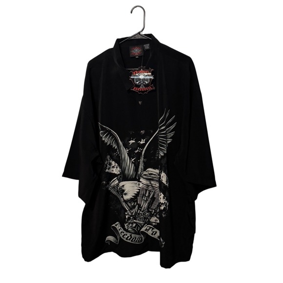 Dragonfly Other - Dragonfly Shirt Mens 5XL Black Roadhouse Eagle Motorcycle Biker Freedom to Ride